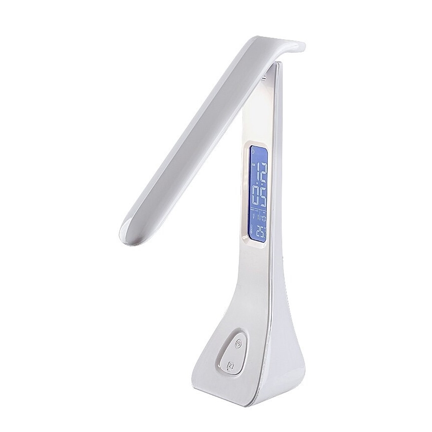 Rabalux - Lâmpada de mesa LED regulável com display LED/7W/5V 4000K branco